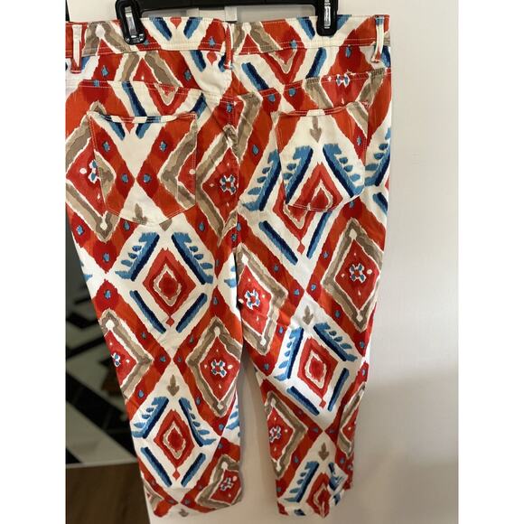 Chico's Platinum Crop Women's 16 (3) Lightweight Pants Summer Resort Vacation - Picture 1 of 4